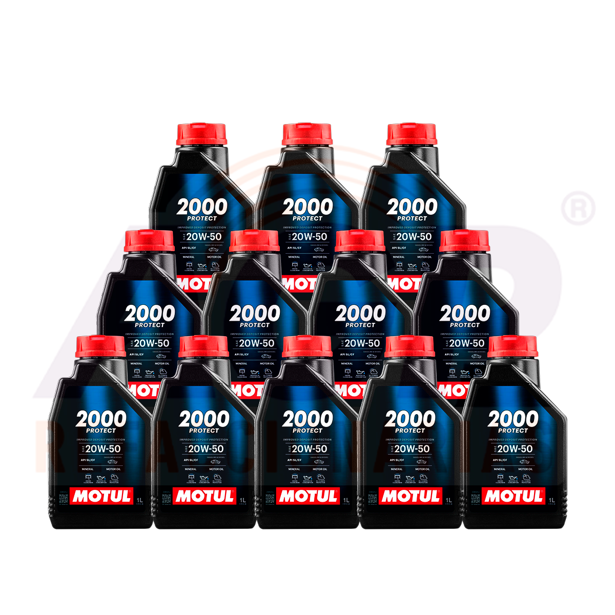 CAJA 12 PZAS ACEITE MOTUL 2000 PROTECT 20W-50 12X1L