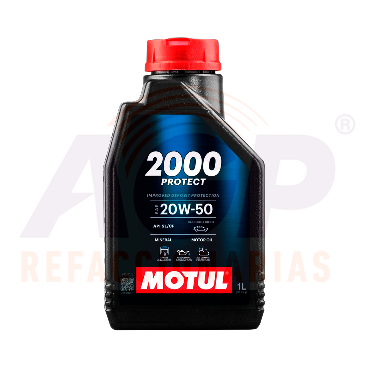 ACEITE MOTUL 2000 PROTECT 20W-50 12X1L MINERAL