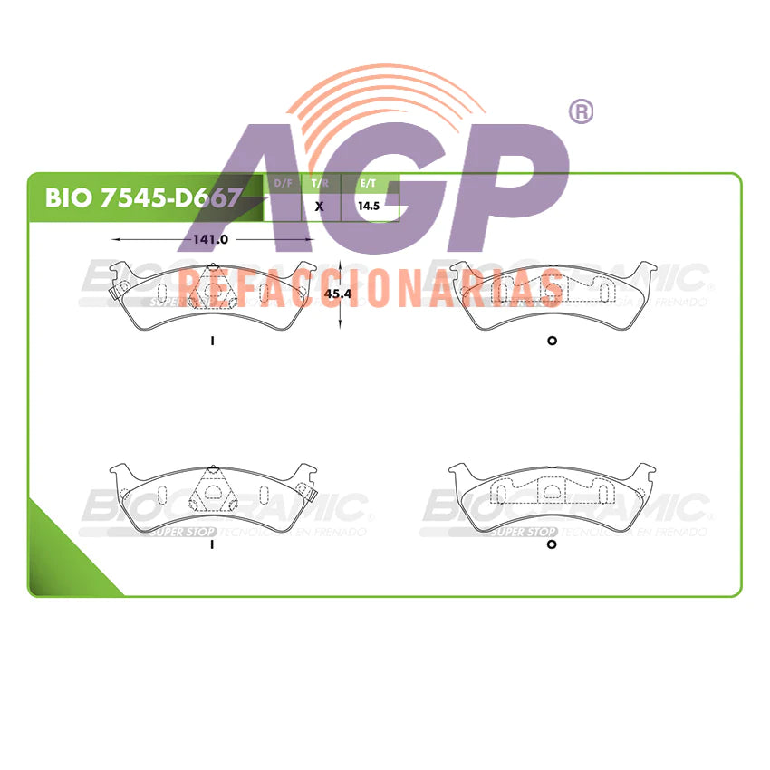 BALATA DE FRENO TRASERA FORD EXPLORER 1995-2004