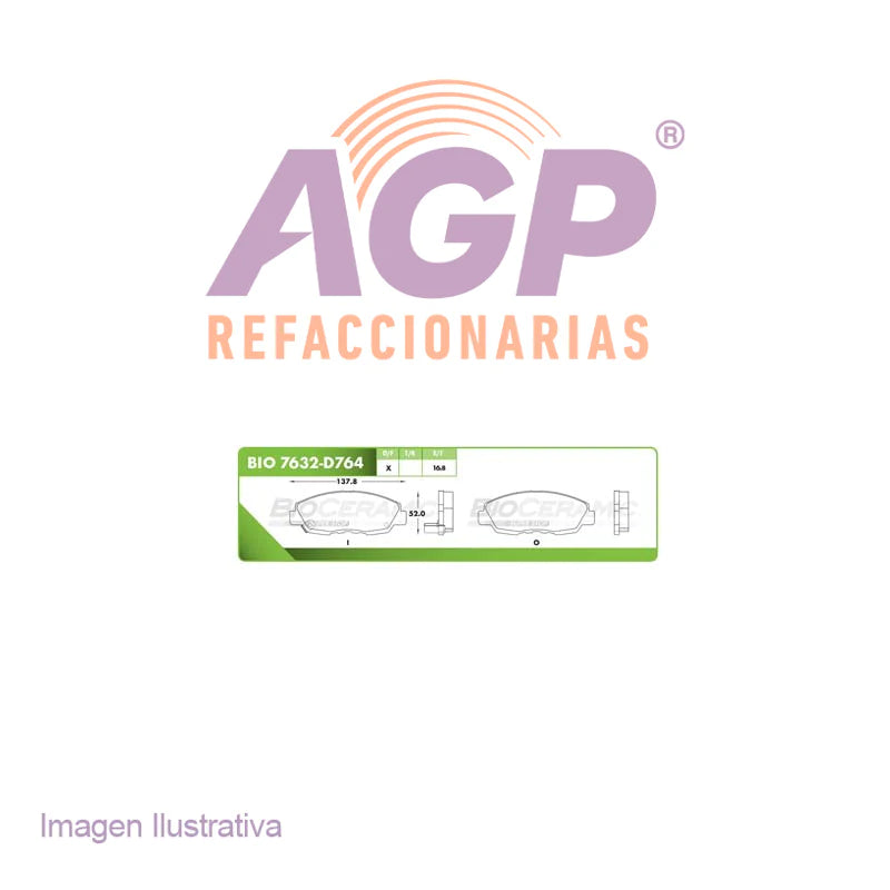 BALATA DE FRENO DELANTERA HONDA ACCORD 1998-2002