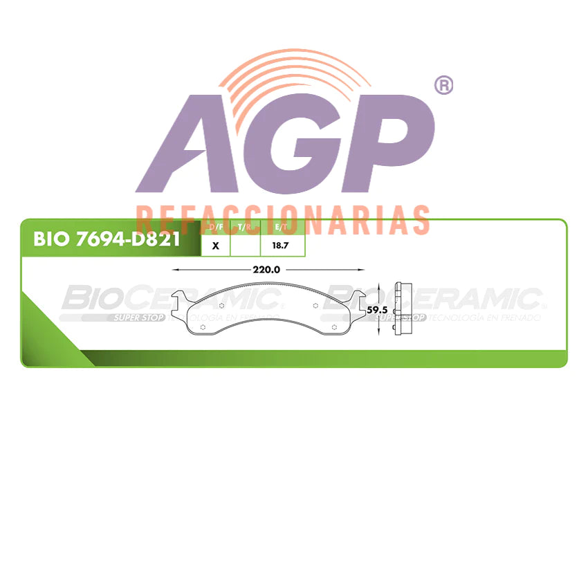 BALATA DE FRENO DELANTERA DODGE RAM 2500 2001-2002