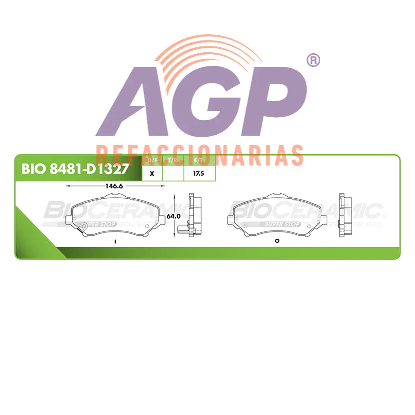 BALATA DE FRENO DELANTERA CHRYSLER TOWN & COUNTRY 2009-2011