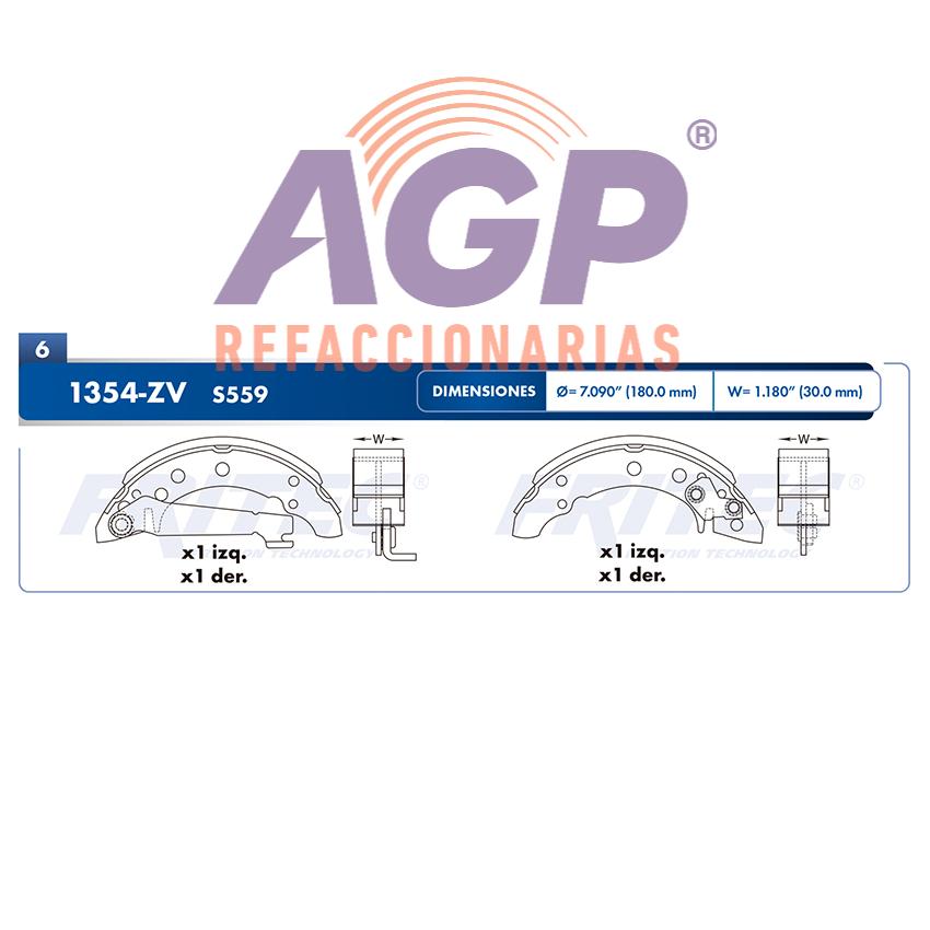 BALATA TAMBOR TRASERA VOLKSWAGEN JETTA 1987-1992 POINTER 1999-2001 ATLANTIC 1986-1987 CARIBE 1980-1987 GOLF 1987-1992 =S559 ()
