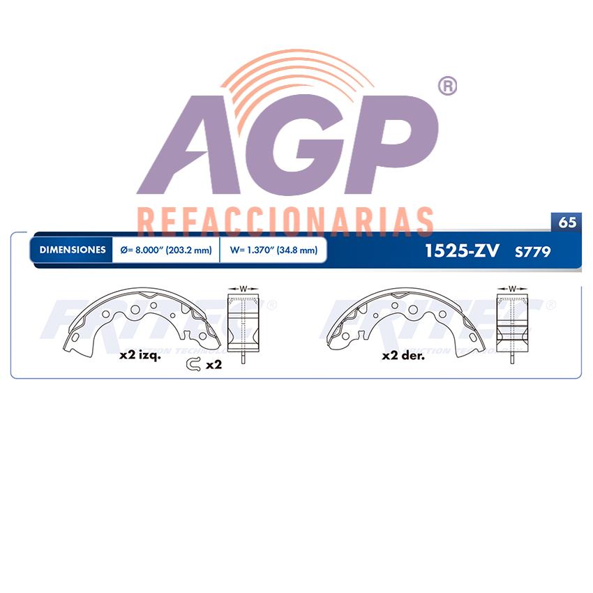BALATA TAMBOR TRASERA NISSAN SENTRA 2002-2012 =S779 ()