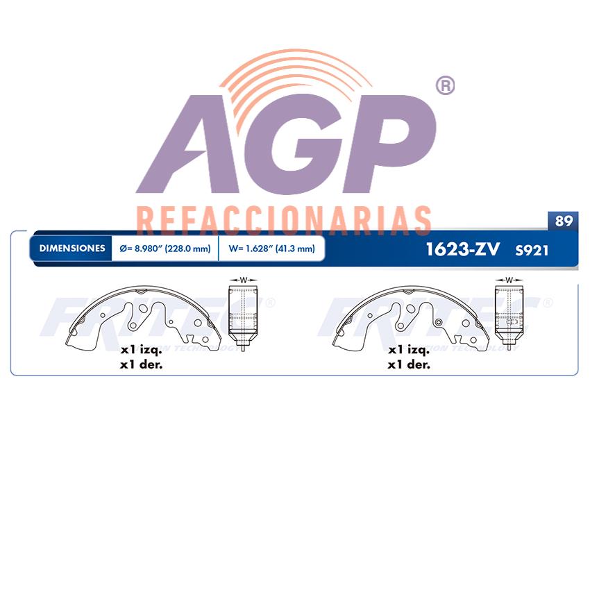 BALATA TAMBOR TRASERA SUZUKI TRUCK GRAND VITARA 2006-2008 =S921 ()