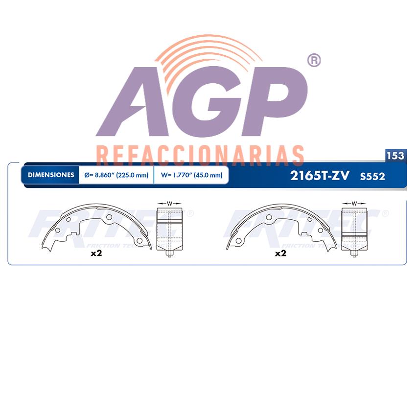 BALATA TAMBOR TRASERA CHEVROLET CUTLASS CIERA 1990-1992 BUICK CENTURY 1990-1992 CHEVROLET LUMINA APV 1990-1991 =S552 ()