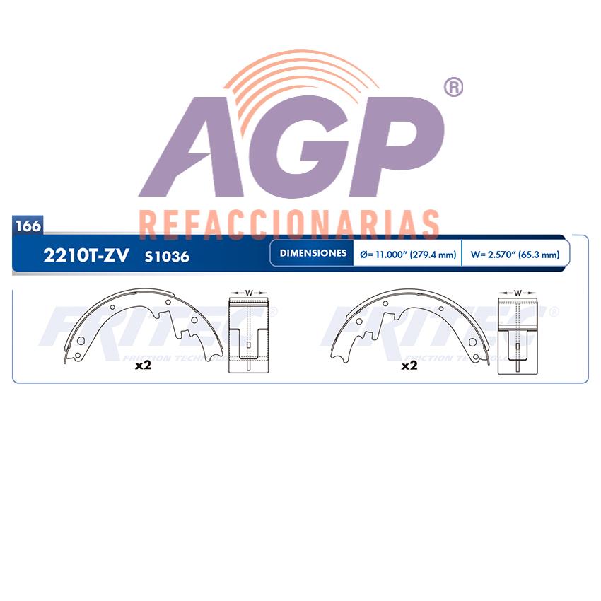 BALATA TAMBOR TRASERA FORD TRUCK RANGER ARGENTINA 2006-2012 =S1036 ()