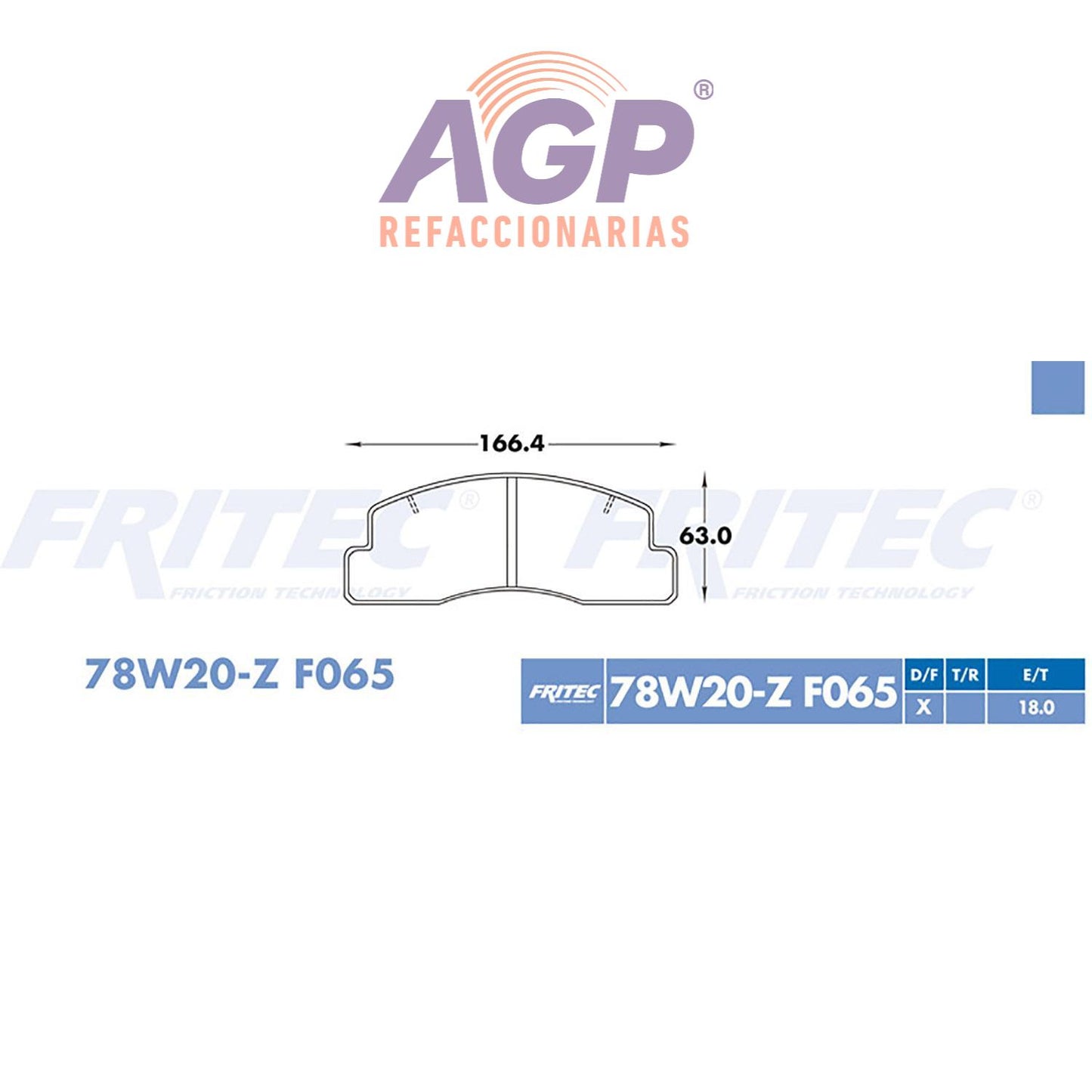BALATA DELANTERA HINO SERIE 300 514, 616 2008-2019 (FRI-SHD78W20Z)
