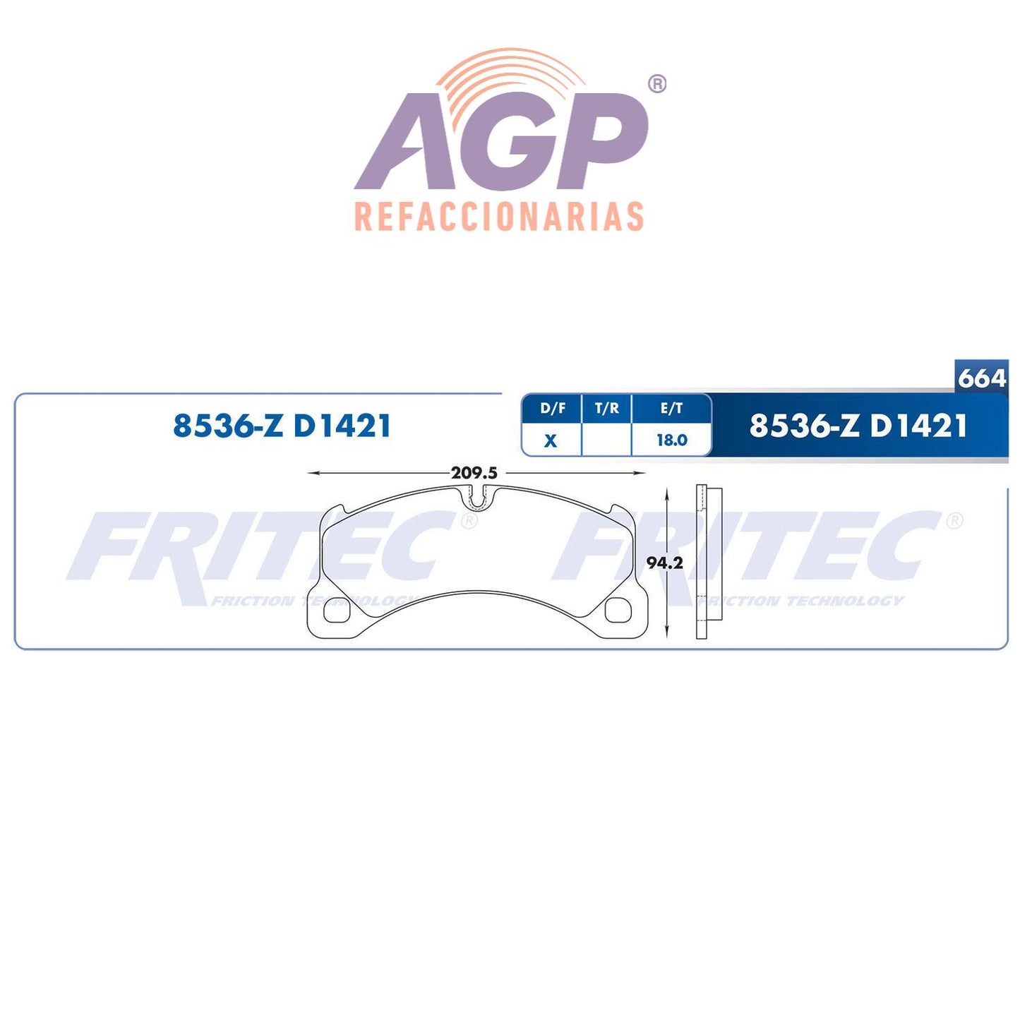 BALATA DISCO DELANTERA PORSCHE CAYENNE 2011-2013 =D1452 ()