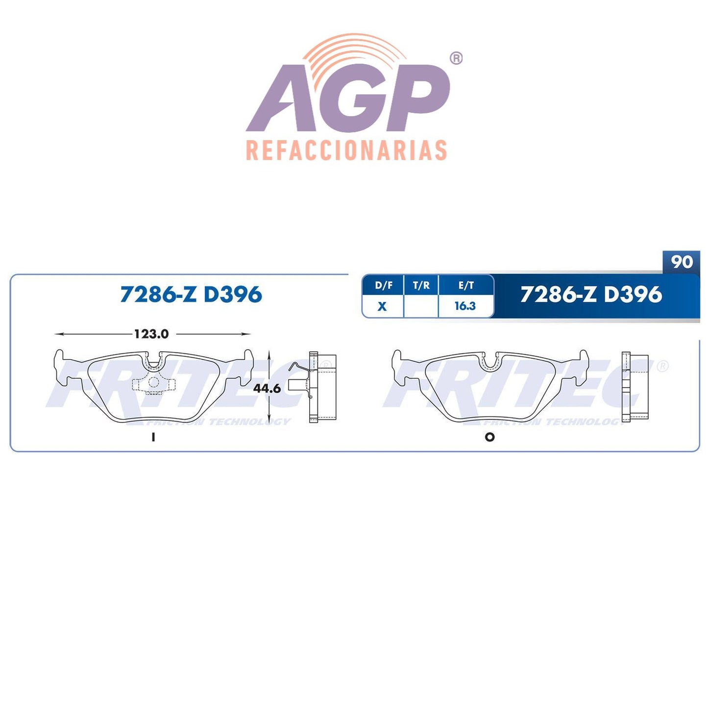 BALATA TRASERA BMW 318I 1992-1999, BMW 318IS 1992-1999, BMW 318TI 1995-1998 (FRI-SPC7286Z)