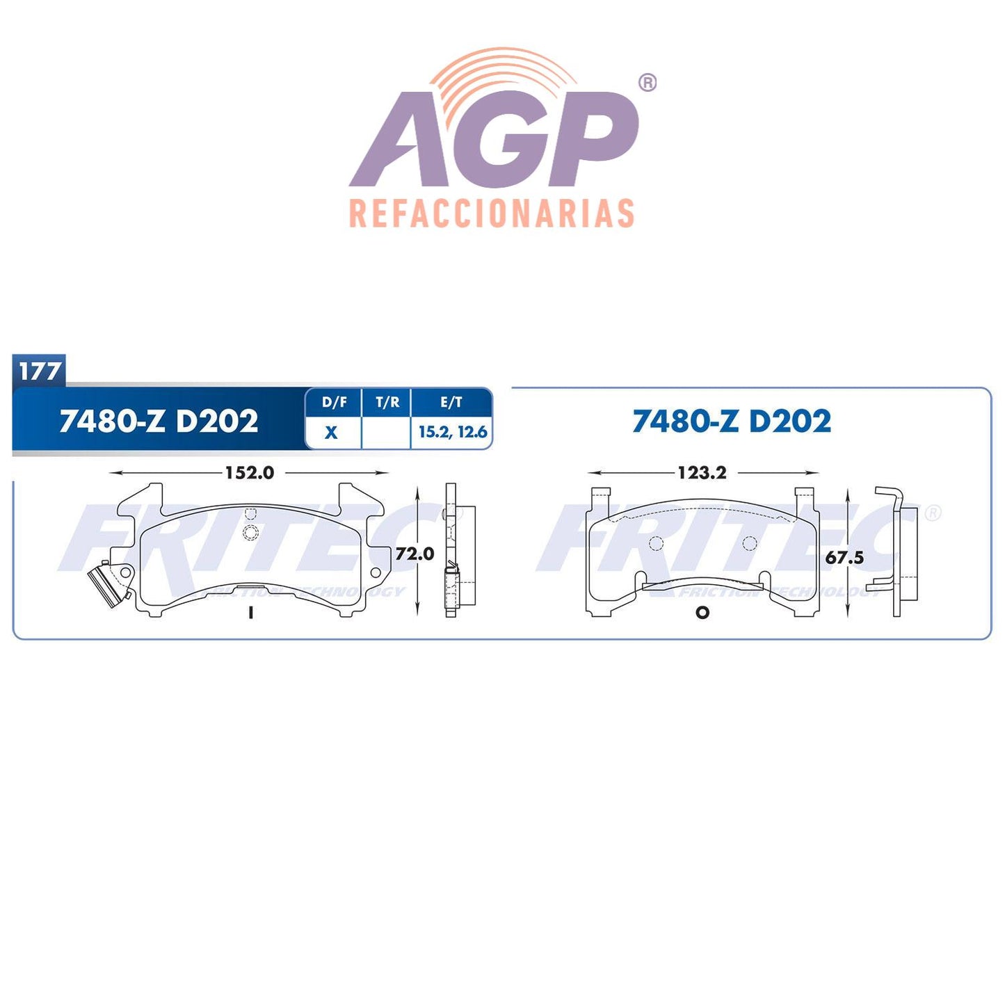 BALATA DELANTERA CHEVROLET TRUCK S10 BLAZER 1991-1994 (FRI-SPC7480Z)
