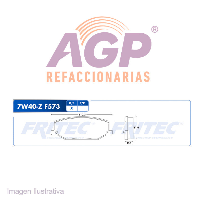 BALATA DISCO DELANTERA SUZUKI TRUCK JIMNY GLX 4L 1.5 LTS 2021-2023 JIMNY GLE 4L 1.5 LTS 2022-2022 ()