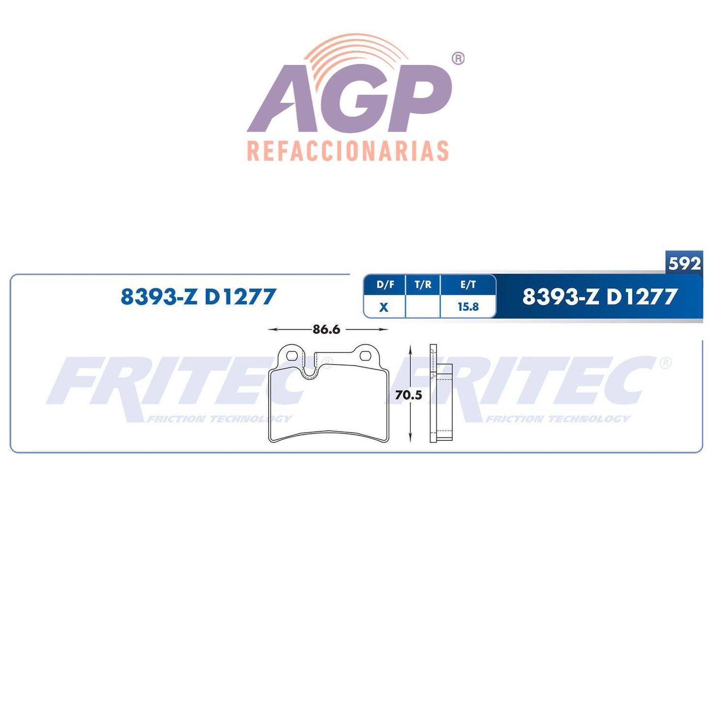 BALATA TRASERA VOLKSWAGEN TRUCK TOUAREG 2004-2013, (FRI-SPC8393Z)