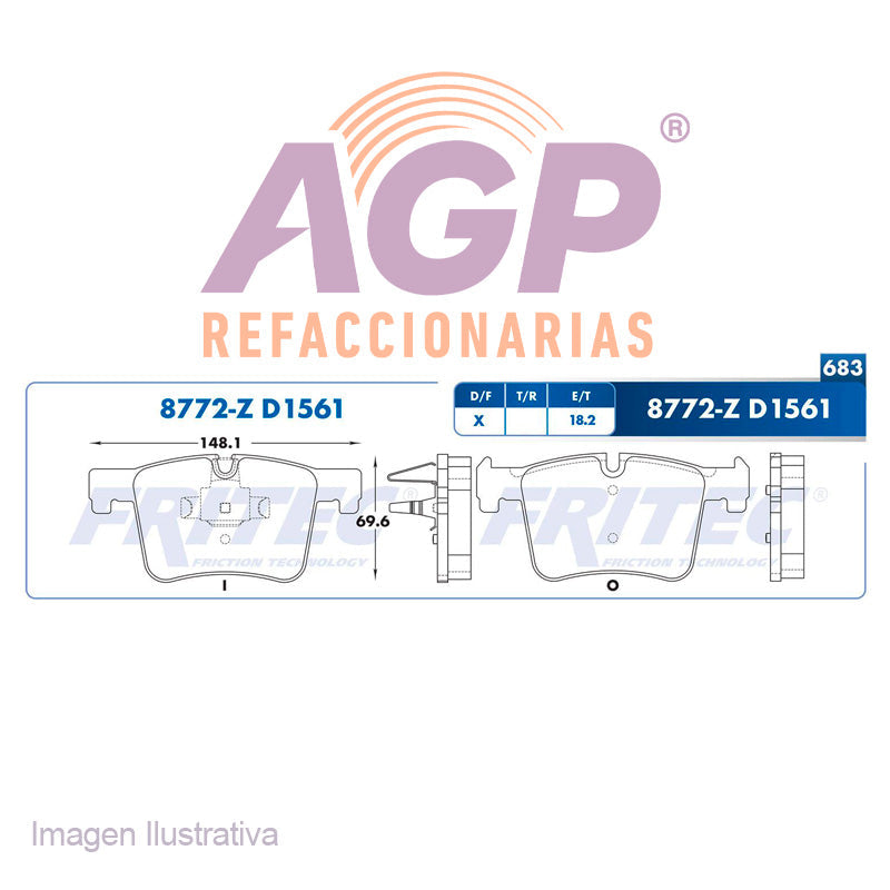 BALATA DELANTERA BMW 228I 2015-2016, 320I 2013-2017, 320I XDRIVE 2013-2017, 3 (FRI-SPC8772Z)