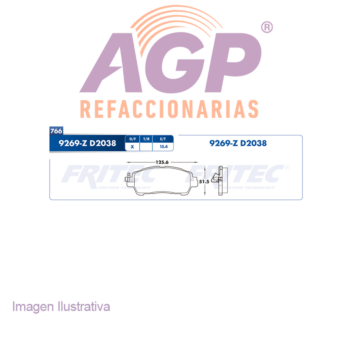 BALATA DELANTERA NISSAN KICKS 2017-2019 (FRI-SPC9269Z)