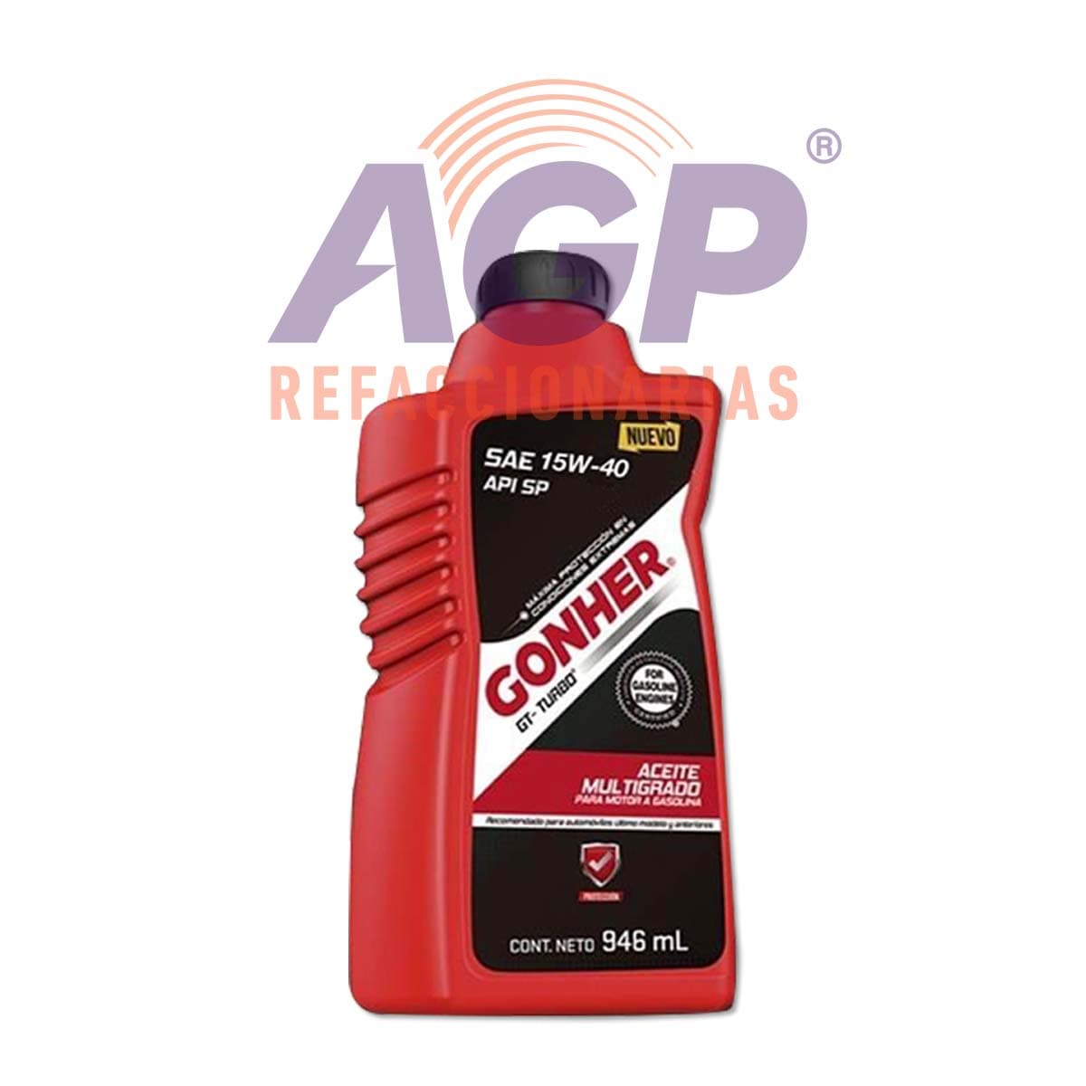 (1035002) ACEITE GONHER GO GT TURBO 15W40 API SQ 946ML (CJ12)