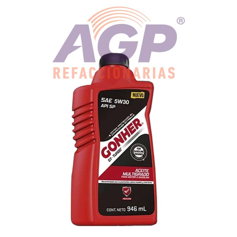 (1033931) ACEITE GONHER GO GT TURBO SAE 5W30 SP 1L/ CJ 20/ 946ML