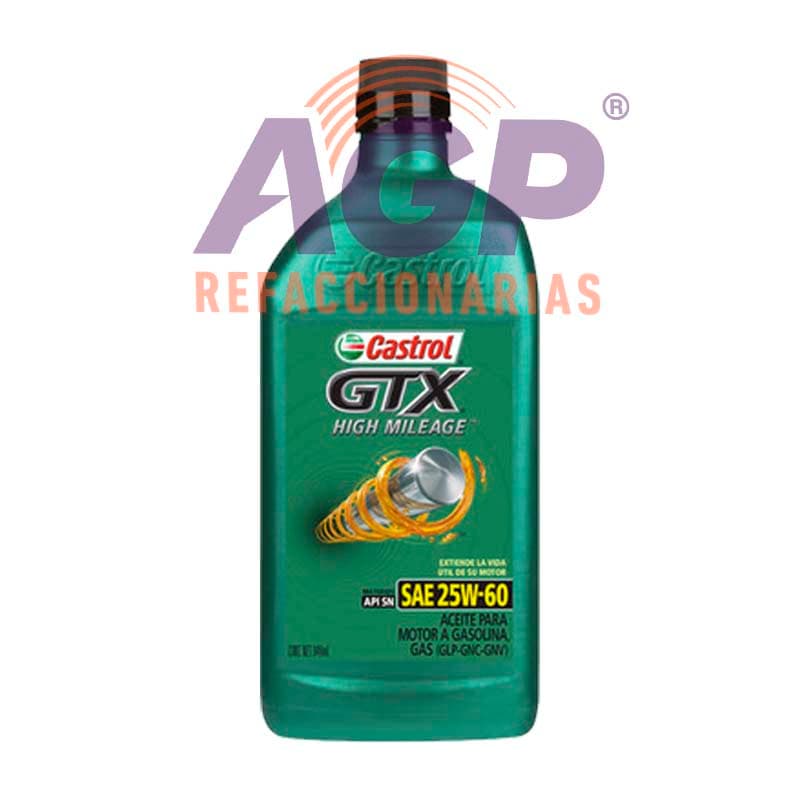 ACEITE GTX HI MILEAGE 25W-60 LITRO