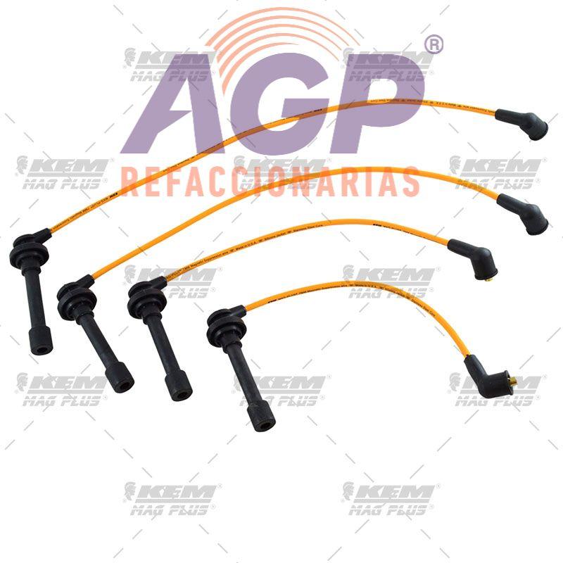 CABLES PARA BUJIAS MAG-PLUS NISSAN 4 CIL. 1.6 LTS. TSURU III 1998-2017 / SENTRA 1998-2000 / LUCINO 1998-2000 / TSUBAME 1998-2004