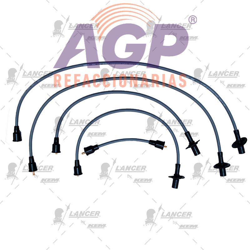 CABLES PARA BUJIAS VW 4 CIL. SEDAN ENC. ELECTRONICO 1990-1996.(DISEÑO ORIGINAL SIN BRINCADOR)