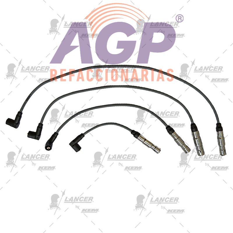CABLES PARA BUJIAS VW 4 CIL. 2.0 LTS. JETTA A4 1999-2010 NEW BEETLE 1999-2010 / SEAT 4 CIL. 2.0 LTS. CORDOBA - REFACCIONARIAS AGP