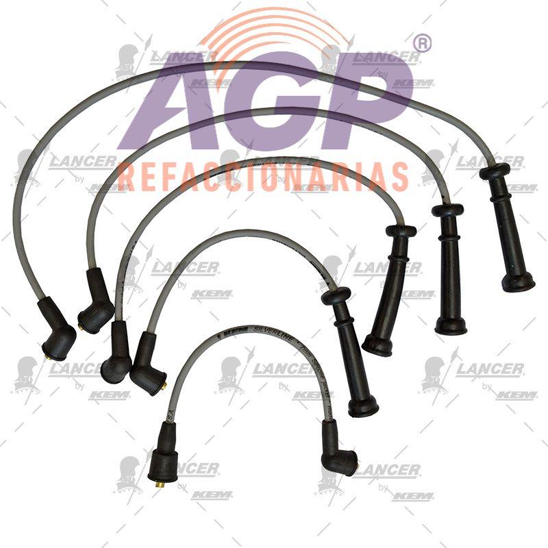 CABLES PARA BUJIAS NISSAN 4 CIL. 1.6 LTS. TSURU CARBURADO 8V 1992 CAPUCHON ORIGINAL