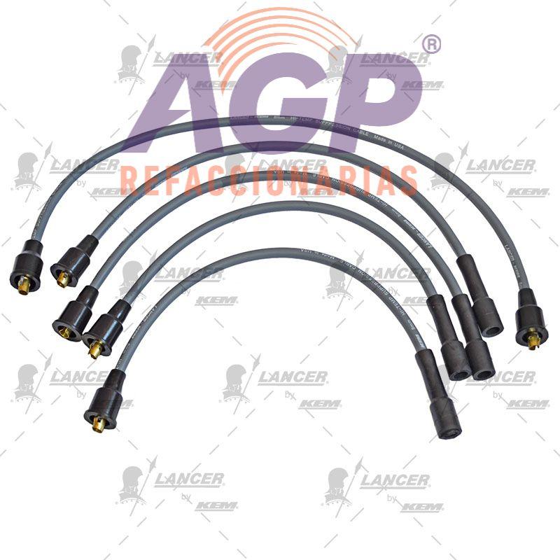 CABLES PARA BUJIAS NISSAN 4 CIL. 1200,1300,1500 C.C. MOTOR "J" 1963-1984.