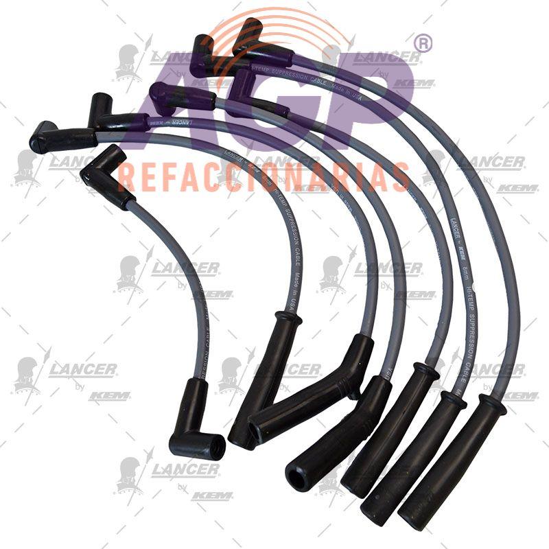 CABLES PARA BUJIAS JEEP 6 CIL. JEEP CHEROKEE, GRAND CHEROKEE, WRANGLER, COMANCHE 4.0 LTS. 1991-1998