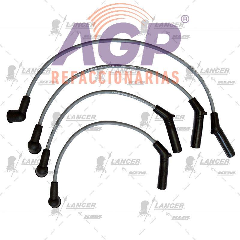 CABLES PARA BUJIAS DODGE 4 CIL. 1.0 LTS. ATOS 2001-2012 - REFACCIONARIAS AGP