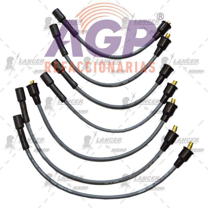CABLES PARA BUJIAS CHRYSLER 6 CIL. 225" DART, DUSTER, VALIANT, VOLARE HASTA 1981