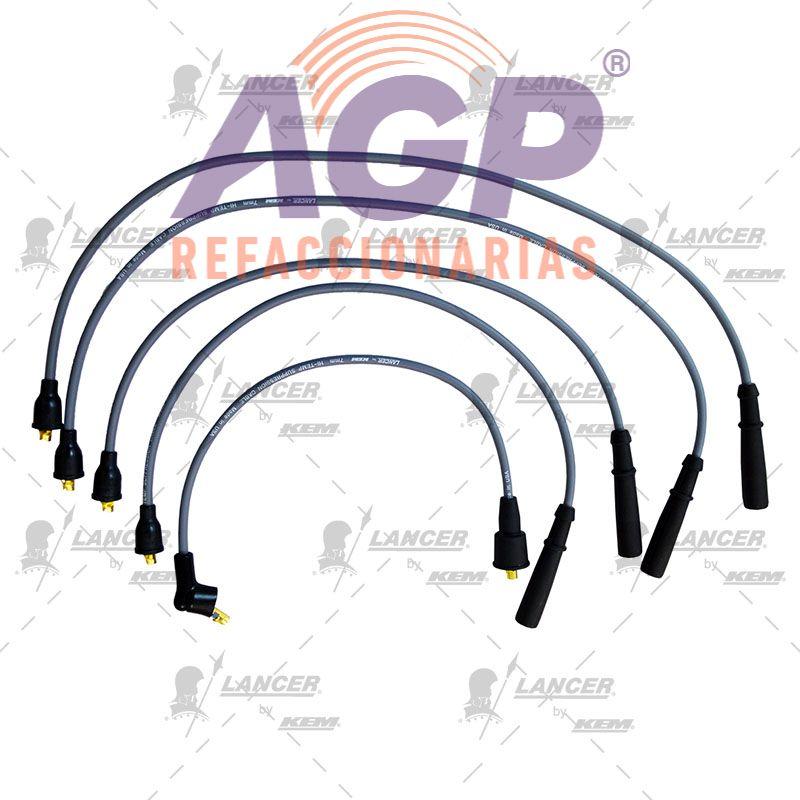CABLES PARA BUJIAS G.M. 4 CIL. 2.3 LTS.LUV PICK UP 1997-1998 (INCLUYE CABLE DE BOBINA)