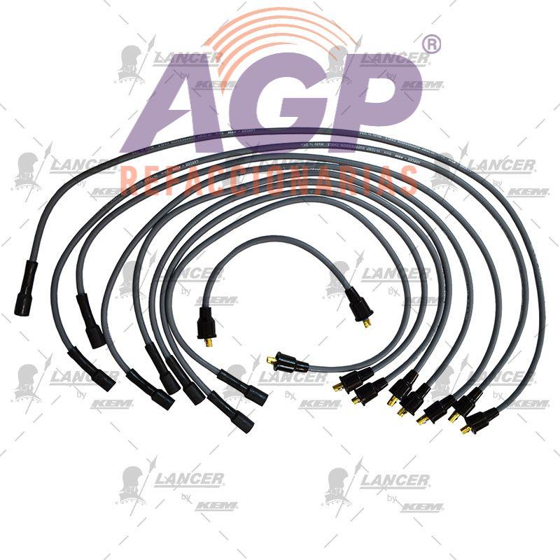 CABLES PARA BUJIAS G.M. 8 CIL. 350" CHEVY NOVA, IMPALA HASTA 1975. PICK UP, CAMION 1970-1975