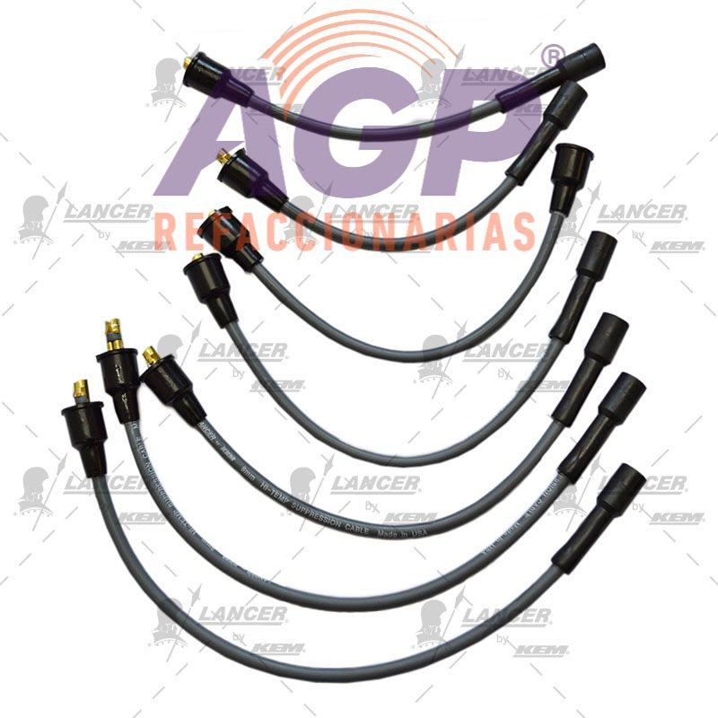 CABLES PARA BUJIAS DINA 6 CIL. CAMIONES Y CAMIONETAS D-1000, D-3000 ENC.CONV. M.: 282" HASTA 1992.