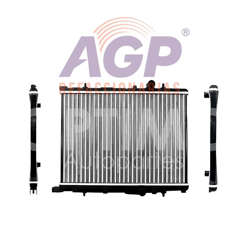 RADIADOR AGUA C/S AIRE STD 550*400*22MM T/MECANICO PG-206 1.4L/1.6L 1999-2009