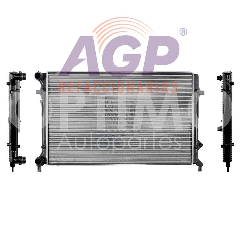 RADIADOR AGUA C/S AIRE STD/AUT 670*420*22MM T/MECANICO BORA 2.5L GAS 2006-2010