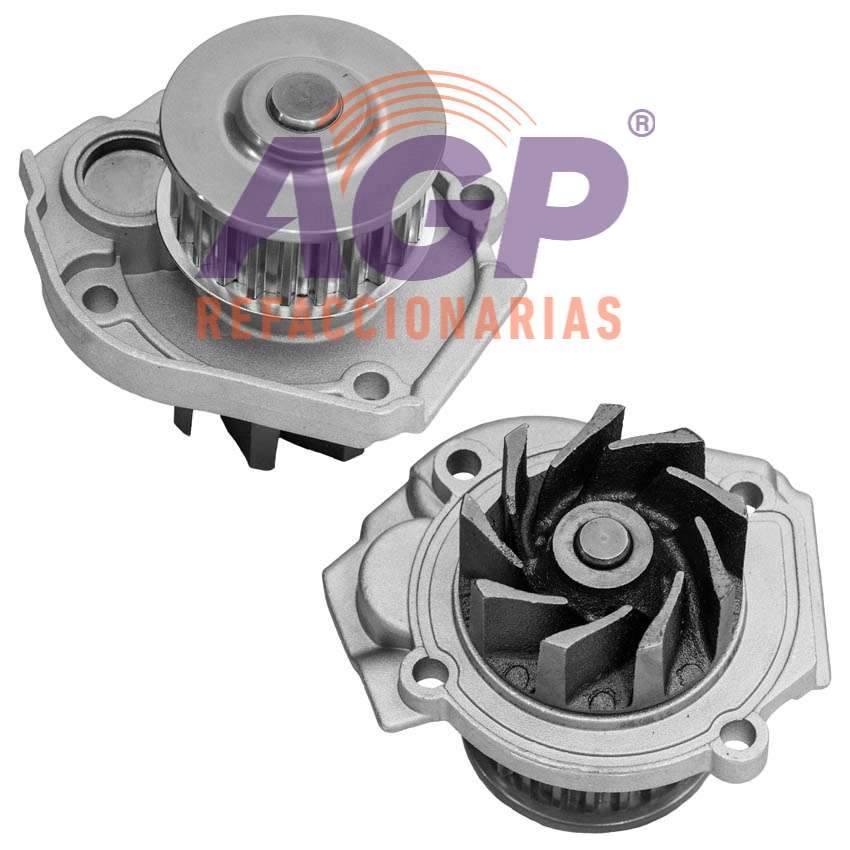 BOMBA AGUA FIAT 500 4L 1.4 LTS 2009-2014 PALIO 4L 1.4 LTS 2012-2017 FIAT TRUCK STRADA 4L 1.4 LTS 2013-2020 RAM PROMASTER RAPID 4L 1.4 LTS 2016-2021 8 VÁLVULAS - REFACCIONARIAS AGP