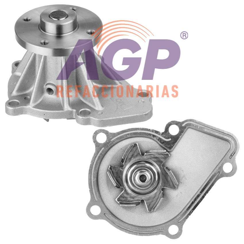 BOMBA DE AGUA NISSAN L4 2.4L (2389CC) SOHC 12 VAL. D21 - REFACCIONARIAS AGP
