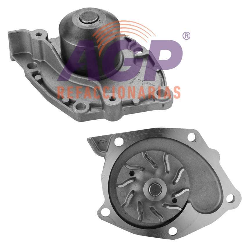 BOMBA AGUA RENAULT MEGANE 4L 2.0 LTS 2003-2010 DUSTER 4L 2.0 LTS 2013-2020 SCENIC II 4L 2.0 LTS 2003-2008 LAGUNA 4L 1.9 LTS 2007-2013 (1870CC) F9Q DIESEL RENAULT TRUCK TRAFIC 4L 1.9 LTS 2012-2014 ( - REFACCIONARIAS AGP