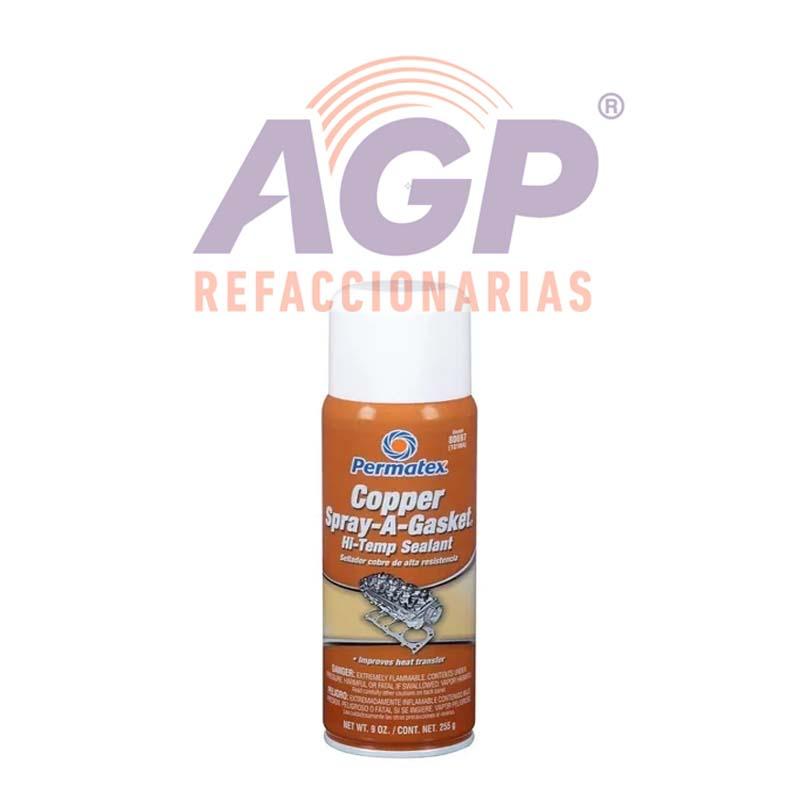 SELLADOR JUNTAS GASKET COPPER EN AEROSOL 9 OZ CAJA 12 PZAS - REFACCIONARIAS AGP