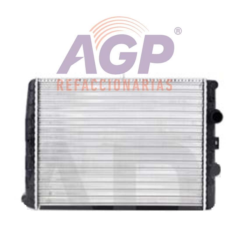 RADIADOR VW POINTER 97-10 L4 1.6, 1.8, 2.0 LTS S AA STD 18 1 2X13 2 5X23MM ALUM MEC POLAR