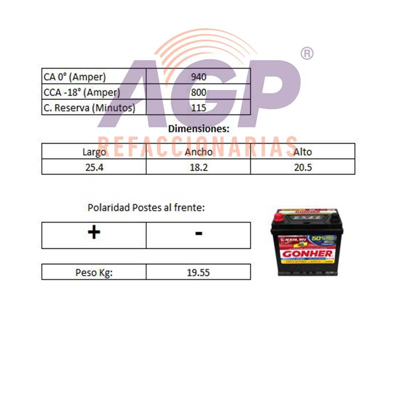 ACUMULADOR GONHER G-34/78