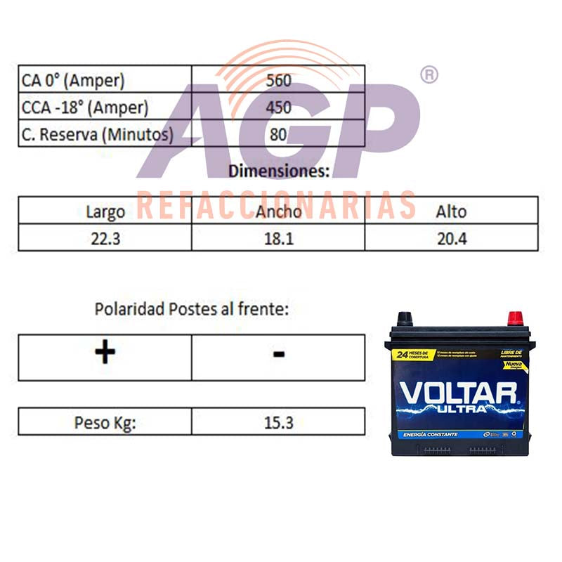 ACUMULADOR VOLTAR V-75/86