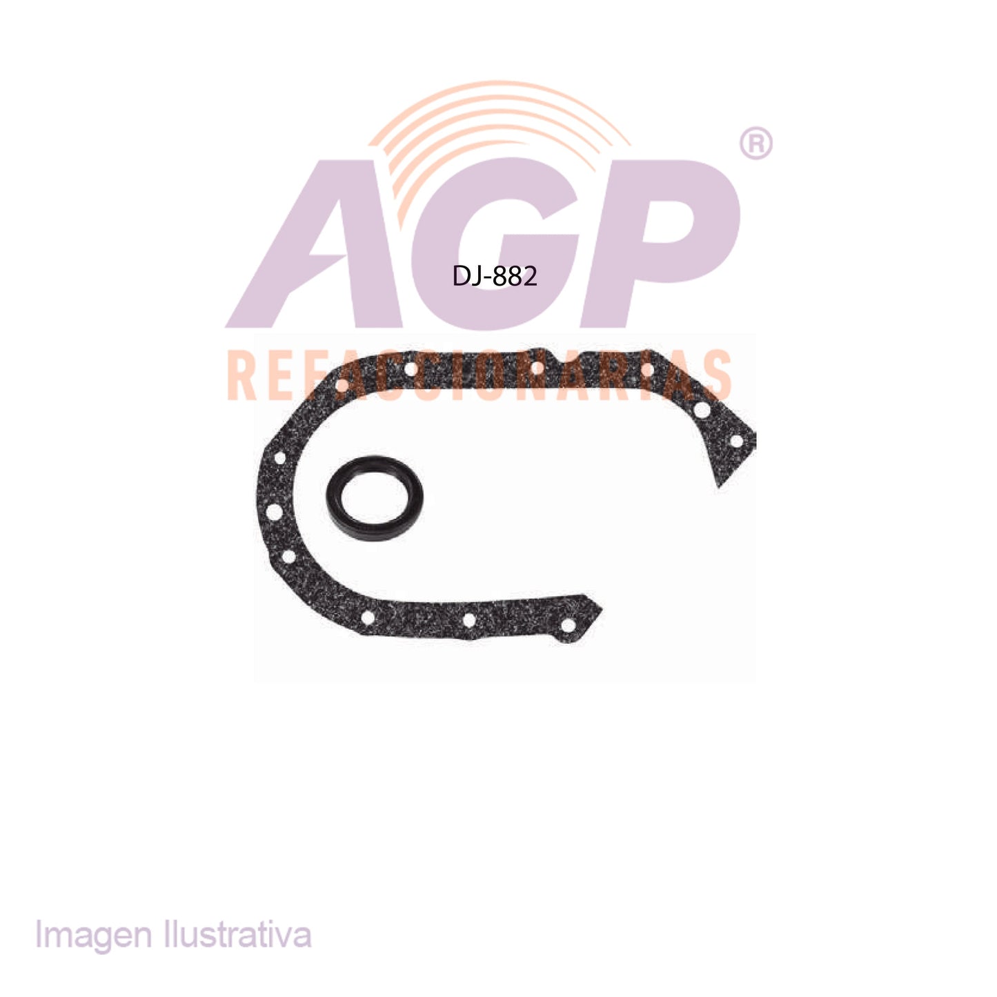 EMPAQUE TAPA DISTR RENAULT R-5, R-8, R-10, R-12, TL, TS, ESTTAFFETA 1.3L (70-80 (TFV-DJ882)
