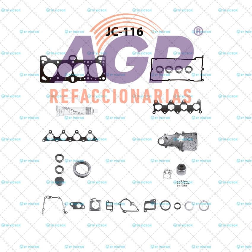 EMPAQUE JUEGO COMPLETO DODGE ATTITUDE L4 1.6 DOHC 06-09 ECN G4GR