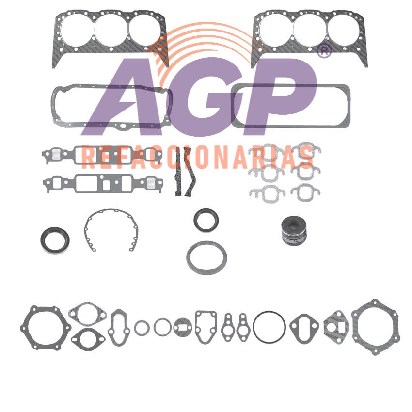 EMPAQUE JUEGO COMPLETO CHEV. ASTRO V6 4.3 TBI 93 - CAPRICE V6 4.3 TBI 93 - S10 PICKUP V6 4.3 TBI 93 - JIMMY V6 4.3 TBI 93 - SONOMA V6 4.3 TBI 93 .