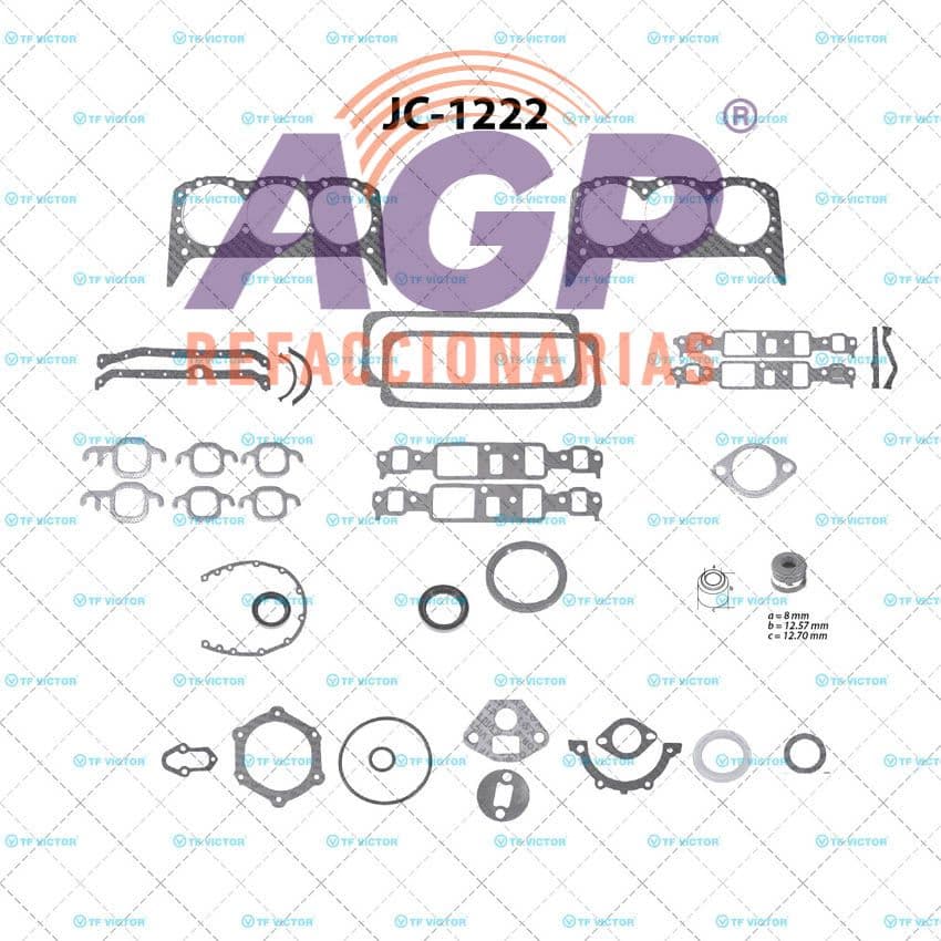 EMPAQUE JUEGO COMPLETO CHEV PK-UP 1500 BLAZER V6 4.3 262 86-90