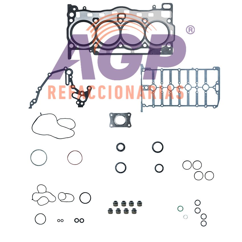 EMPAQUE JUEGO COMPLETO AUIDI A1 L4.1.4L DOHC 10-13 - A3 L4.1.4L 07-12 - Q2 L4 1.4L DOHC 10-13 - Q3 L4 1.4L DOHC 07-12 - SEAT ALTEA L4 1.4L DOHC 16-19 - ATECA L4 1.4L DOHC 16-19 - CORDOBA L4 1.4L DOHC