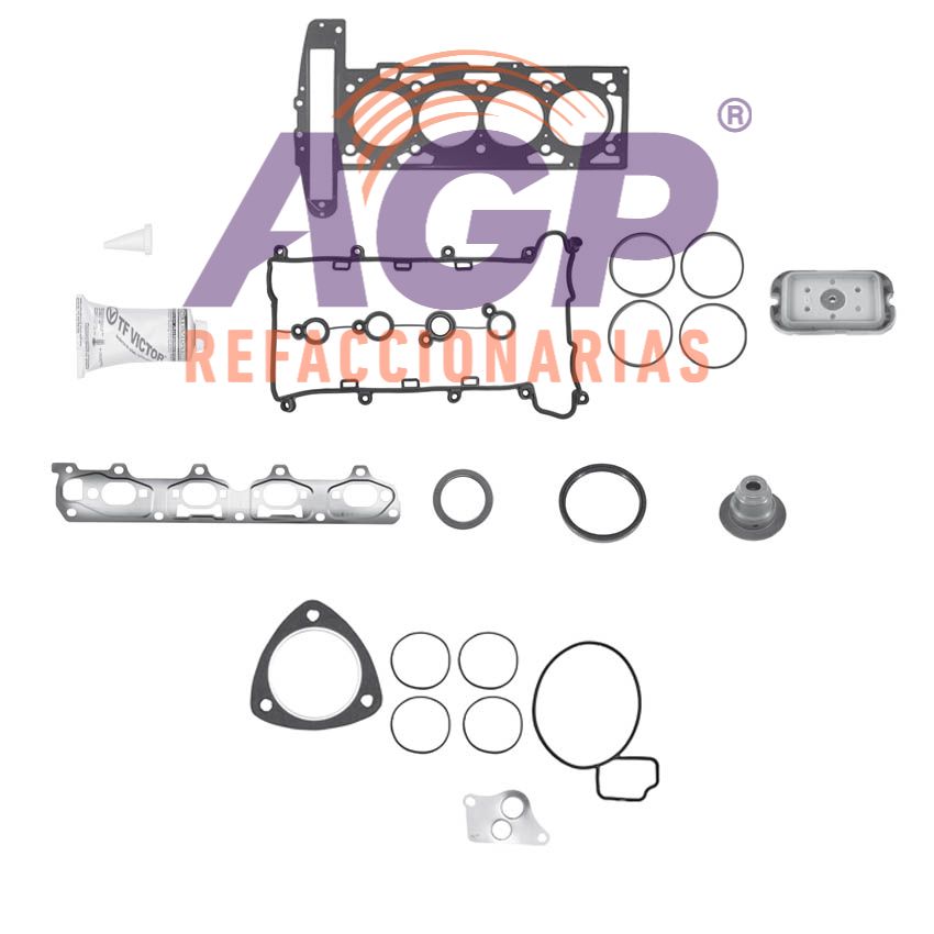 EMPAQUE JUEGO COMPLETO VW. 1.6L CROSSFOX 15-17 - GOL 17-20 - POLO 18-21 - SAVEIRO 17-22 - TCROSS 20-22 - VIRTUS 20-22.