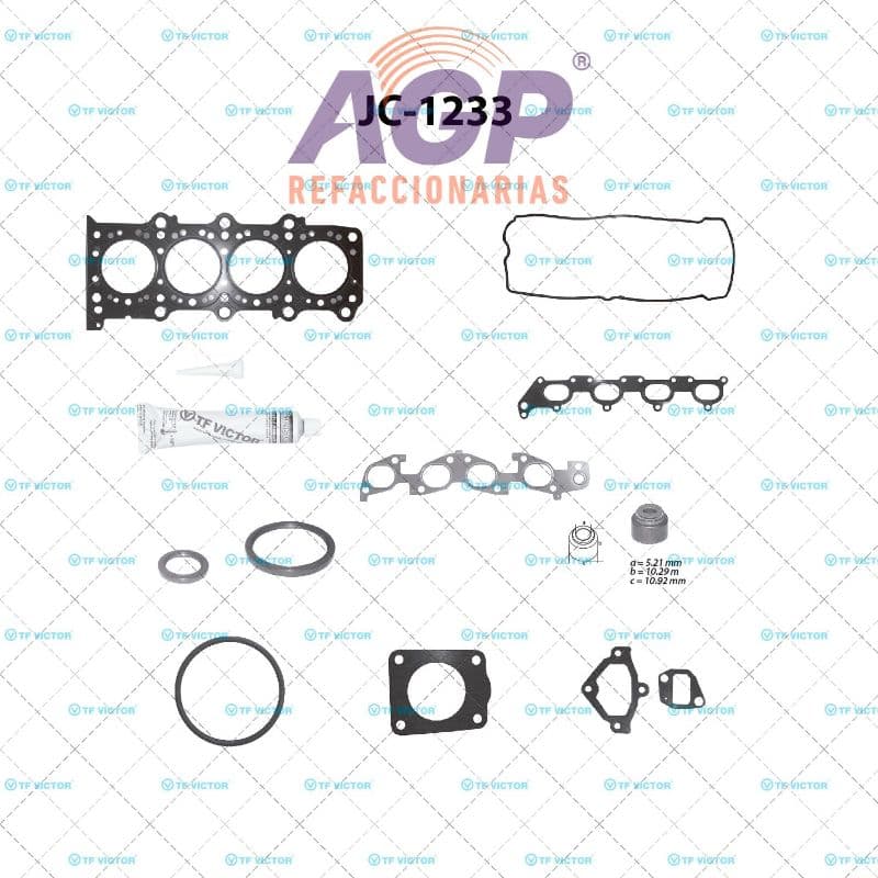 EMPAQUE JUEGO COMPLETO CHEV. TRACKER L4 2.0 99-03 - GEO TRACKER L4 2.0 05-06 - SUZUKI AERIO L4 2.0 02-03 - ESTEEM L4 1.8 99-02 - SIDEKICK L4 1.8 96-98 - VITARA L4 2.0 99-03.