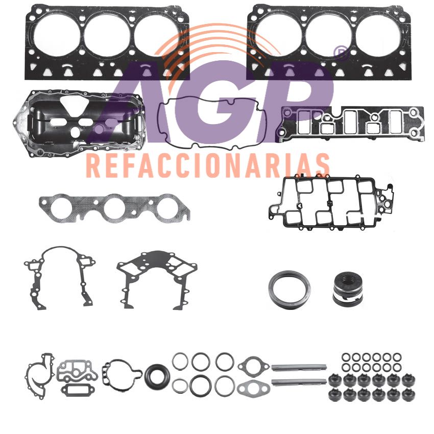 EMPAQUE JUEGO COMPLETO BUICK PARK AVENUE V6 3.8 96-97 - REGAL V6 3.8 97 - RIVIERA V6 3.8 96-97 - OLDSM. LSS V6 3.8 96-97 - PONTIAC BONNEVILLE V6 3.8 96-97 - GRAND PRIX V6 3.8 97.